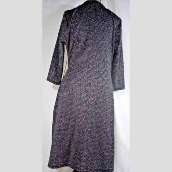 2 Item Bundle NWT Luxology Women’s Faux Wrap Dresses XL Blue/Sparkle Black - Picture 8 of 11